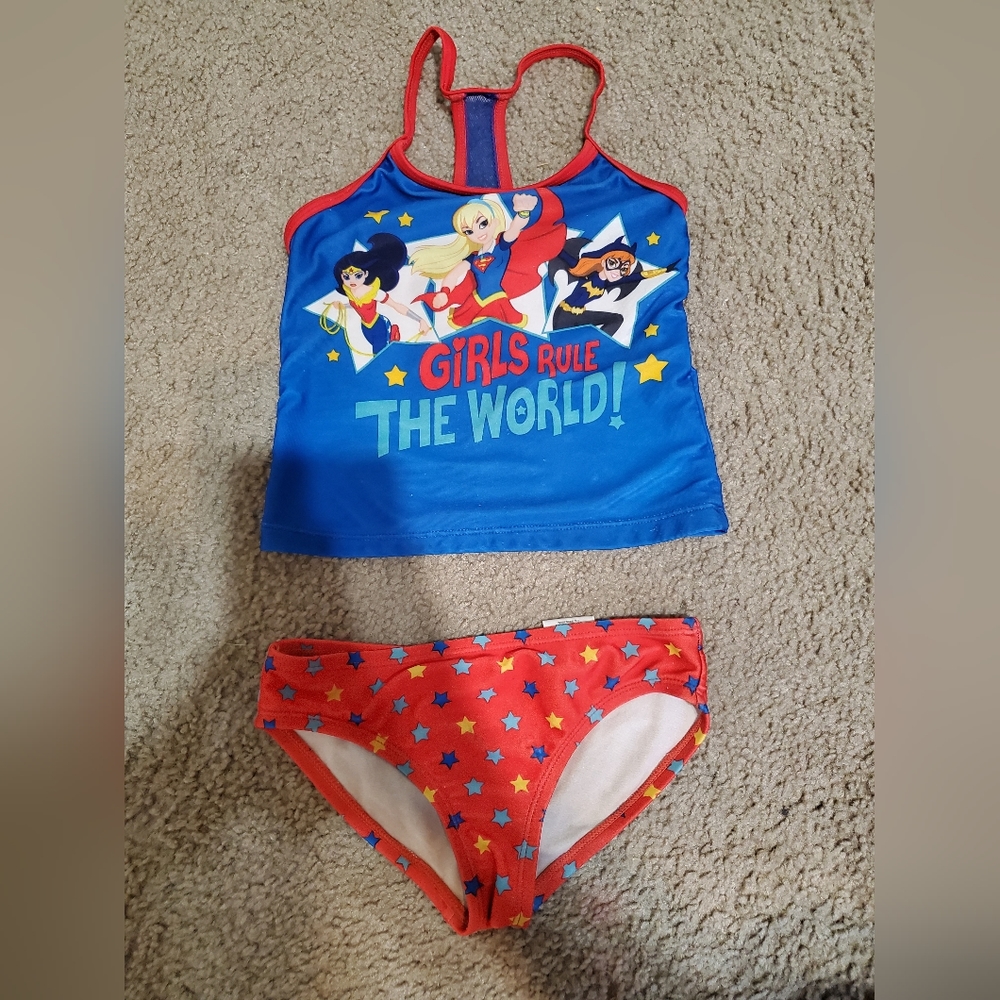 Dc super hero girls bathing suit size 4/5